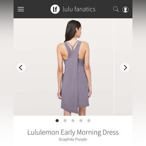 Sold | Lululemon Early Morning Dress Size 6, Graphite Purple